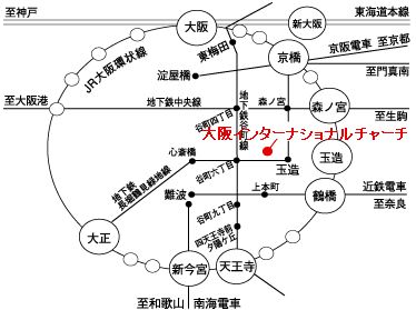 大阪の電車の地図