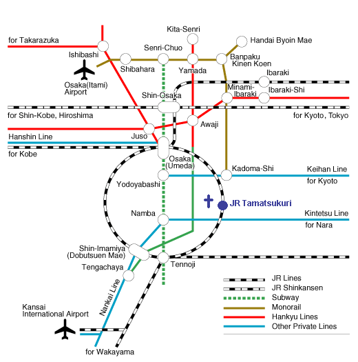 Osaka Train Map